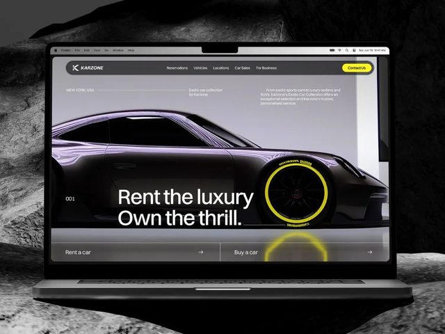 Karzone luxury car rental website