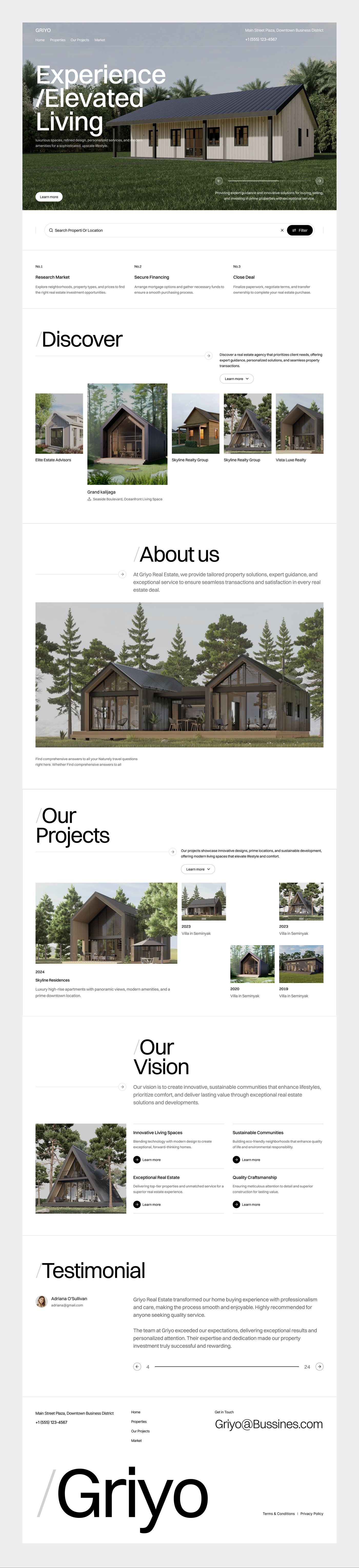 Full Griyo landing page