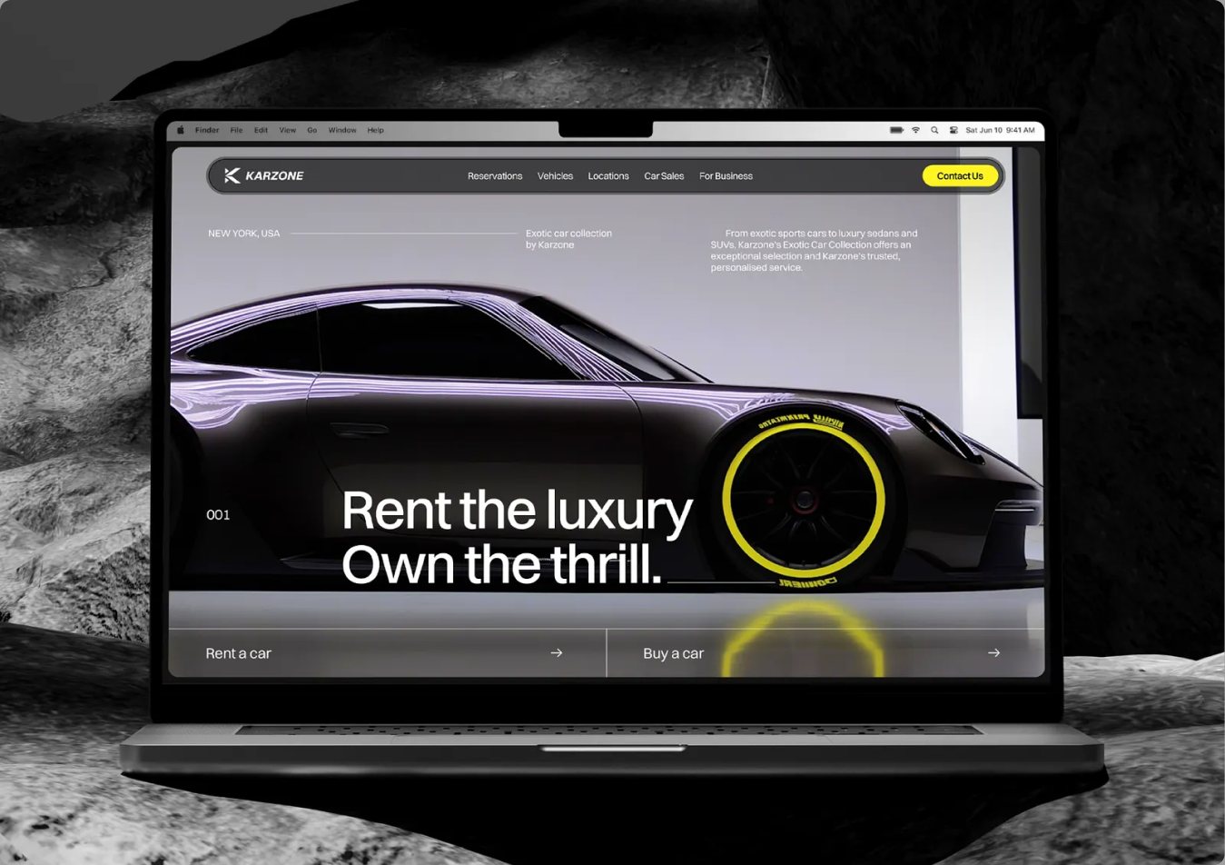 Karzone website design