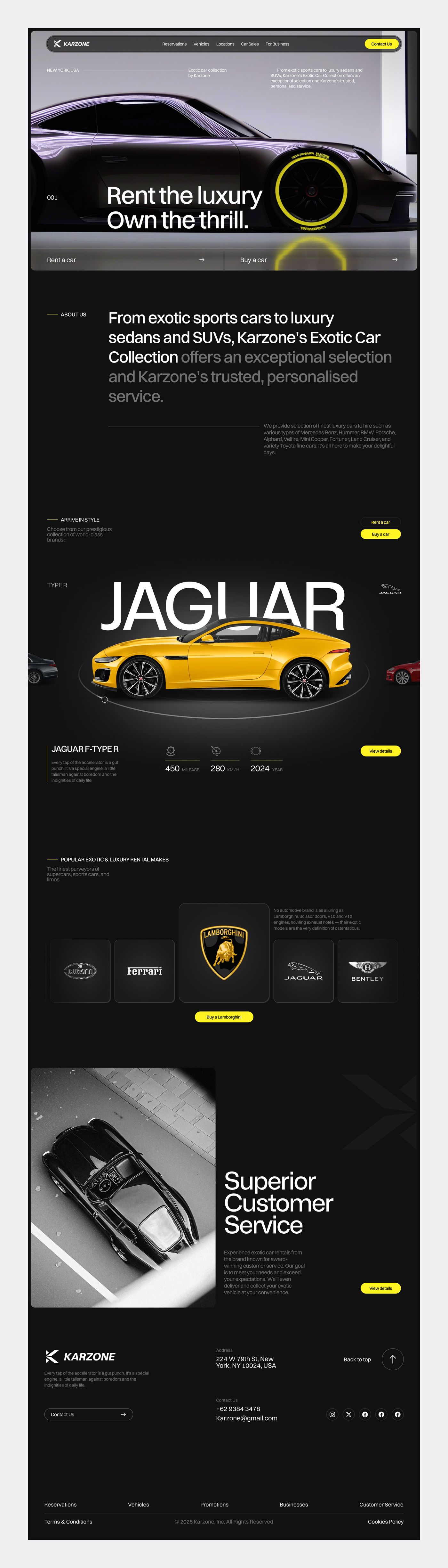 Full Karzone landing page