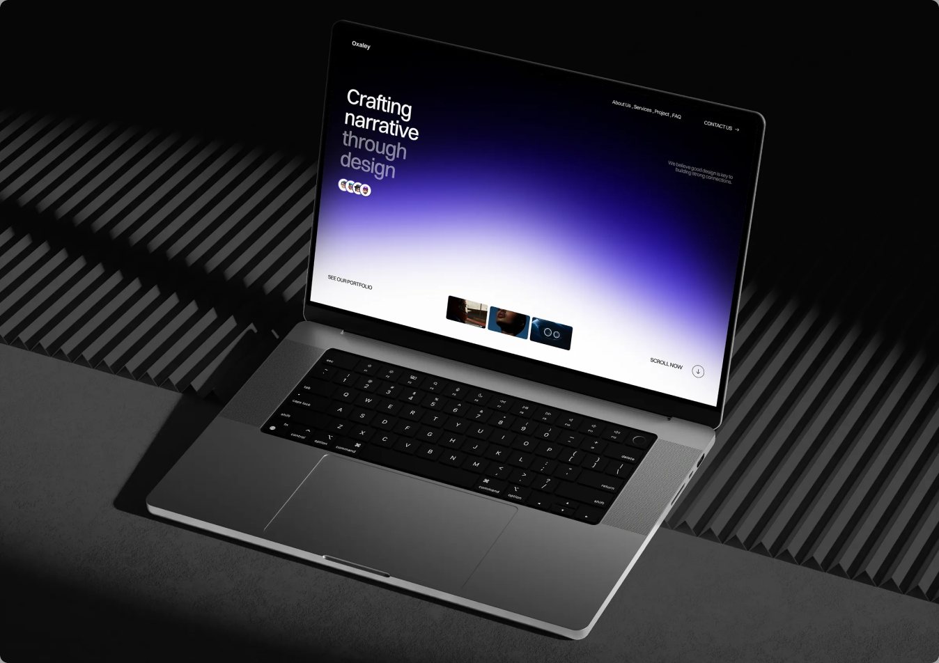 Oxaley website design