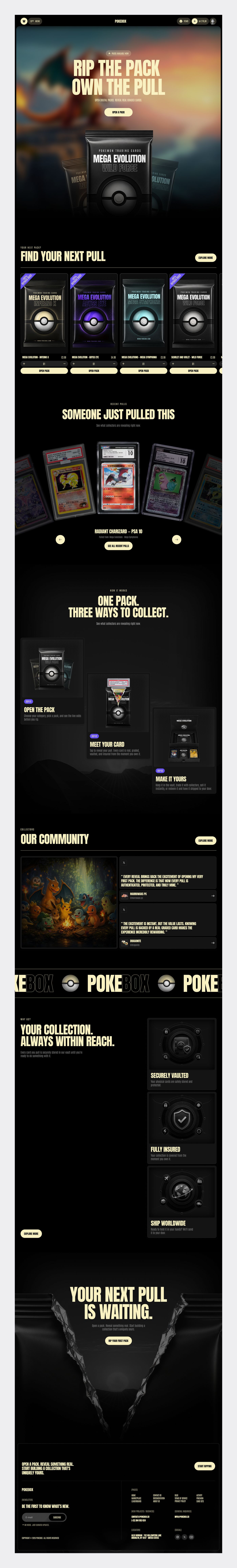 Full Pokebox landing page