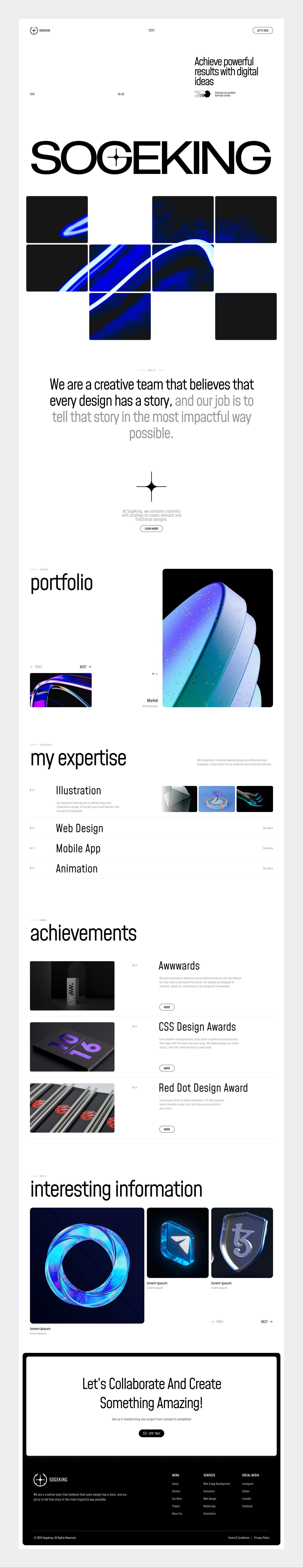 Full Sogeking landing page